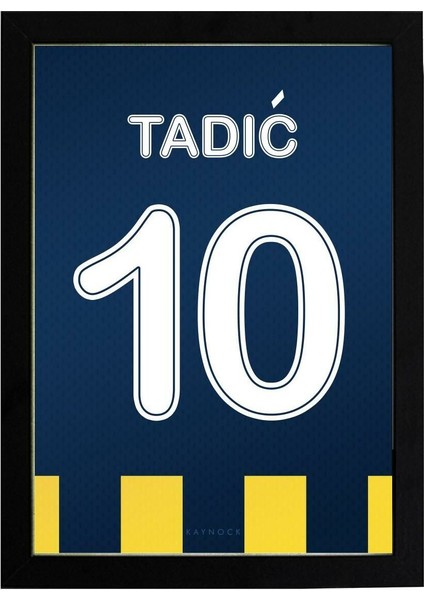 Dusan Tadic Forma Poster Tablo 21 x 30 cm  - Siyah Çerçeveli