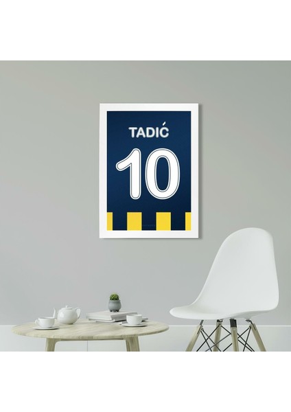 Dusan Tadic Forma Poster Tablo 21 x 30 cm  - Siyah Çerçeveli