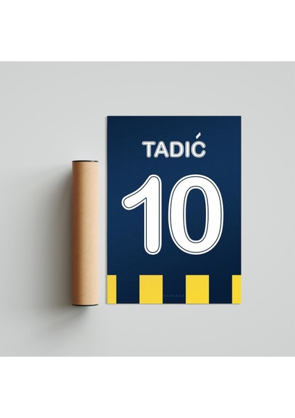 Dusan Tadic Forma Poster Tablo 21 x 30 cm  - Siyah Çerçeveli