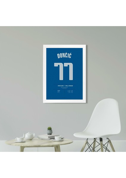 Luka Doncic Jersey 21 x 30 cm - Siyah Çerçeveli