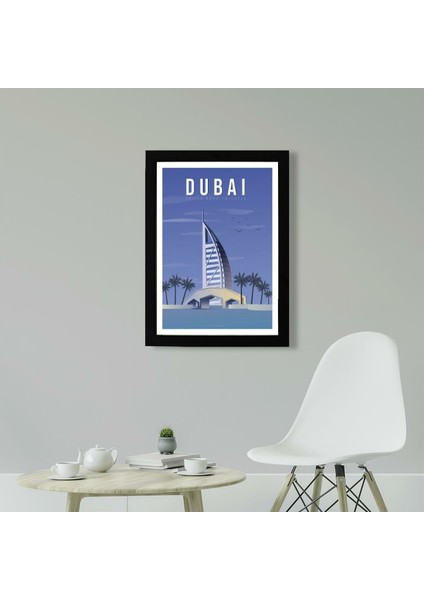 Dubai 21 x 30 cm - Beyaz Çerçeveli