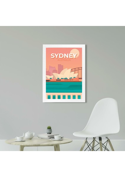 Sydney 30 x 42 cm - Siyah Çerçeveli