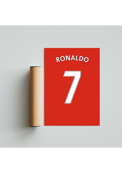 Cristiano Ronaldo Jersey 21 x 30 cm  - Siyah Çerçeveli