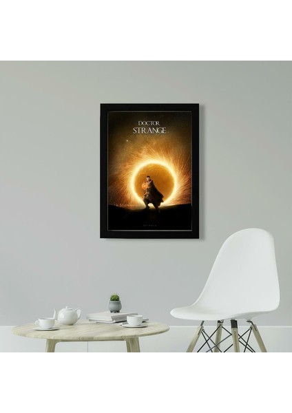 Doctor Strange Poster Tablo 30 x 42 cm - Beyaz Çerçeveli