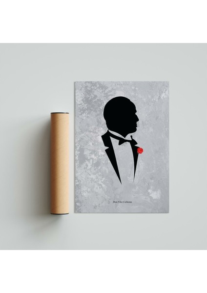 The Godfather 21 x 30 cm - Beyaz Çerçeveli