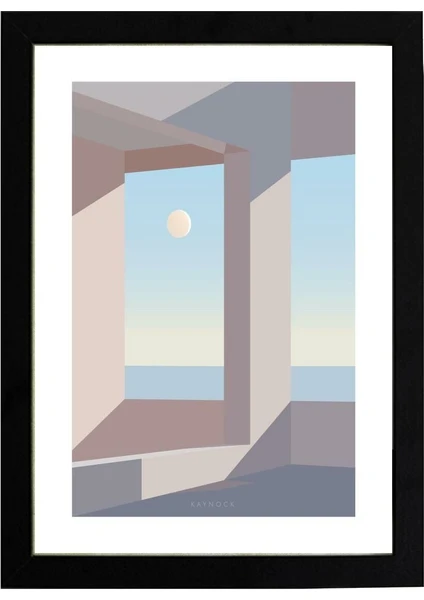 Minimal 3 Poster Tablo 21 x 30 cm  - Siyah Çerçeveli