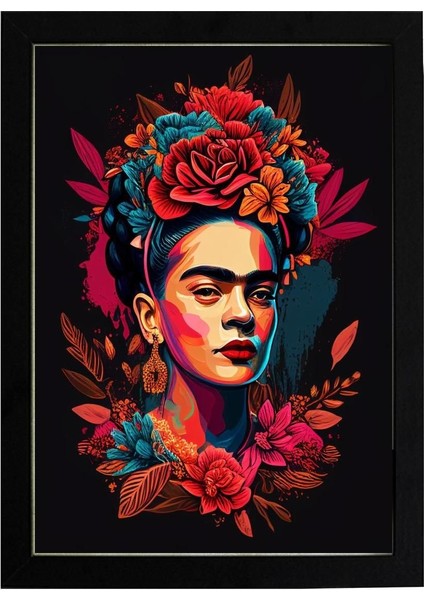 Frida 21 x 30 cm - Beyaz Çerçeveli