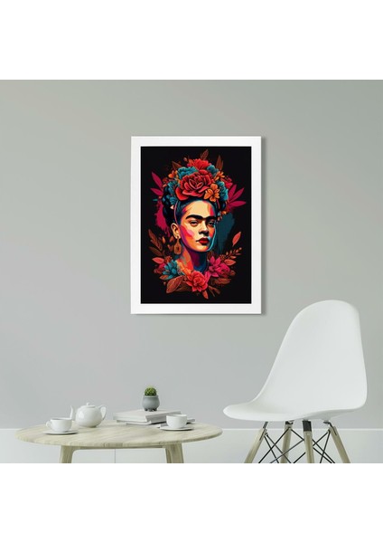 Frida 21 x 30 cm - Beyaz Çerçeveli