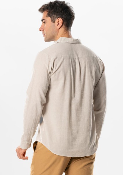 Uzun Kol Poplin Akdeniz Erkek Yazlık Gömlek Taş Tas fiyatları