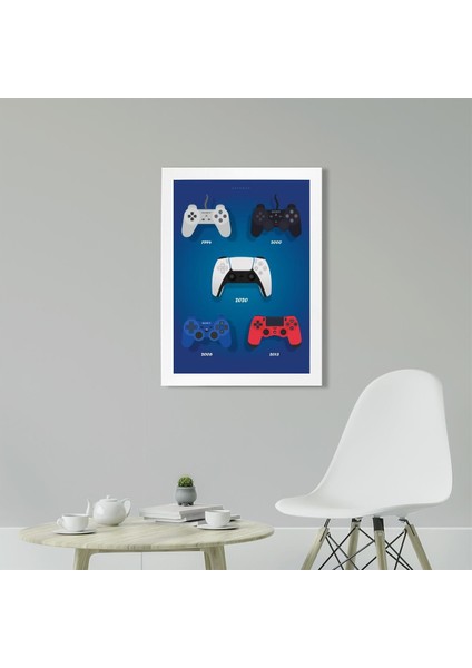 Playstation Poster Tablo 21 x 30 cm - Siyah Çerçeveli