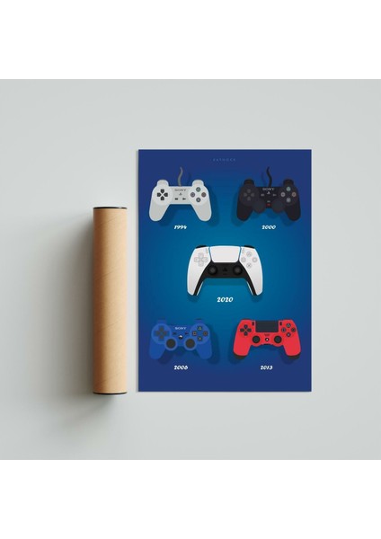 Playstation Poster Tablo 21 x 30 cm - Siyah Çerçeveli