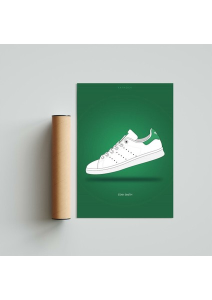 Stan Smith, Ayakkabı Poster Tablo 21 x 30 cm - Siyah Çerçeveli