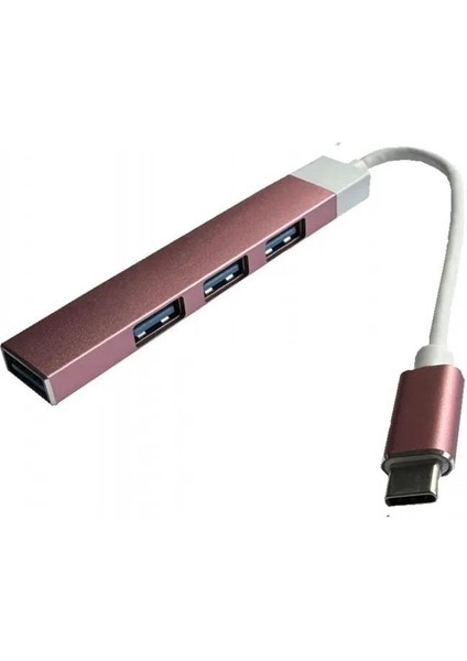 2228 Type-C To USB Hub 4 Port Çoklayıcı Macbook ile Uyumlu Çoğaltıcı Ping