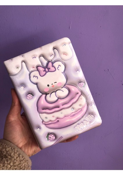 Kawai Smile Cute Yumuşak Kapaklı 3D Kabartmalı Ajanda Günlük Not Defter Hediye