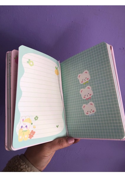 Kawai Smile Cute Yumuşak Kapaklı 3D Kabartmalı Ajanda Günlük Not Defter Hediye