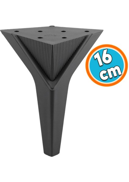 Mobilya Oturma Grubu Kanepe Çekyat Sehpa Tv Ünitesi Koltuk Ayağı Mat Siyah Baza Ayak 16 cm