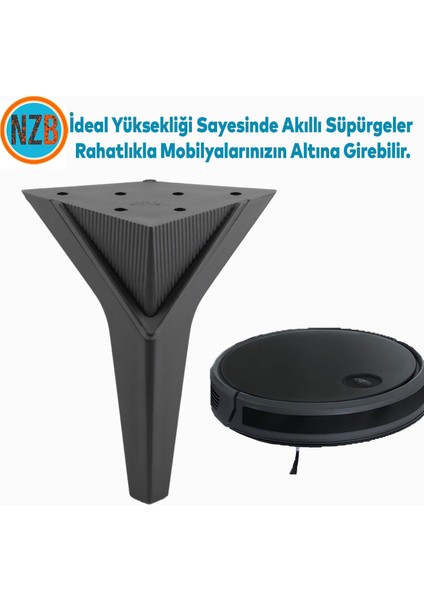 Mobilya Oturma Grubu Kanepe Çekyat Sehpa Tv Ünitesi Koltuk Ayağı Mat Siyah Baza Ayak 16 cm modelleri