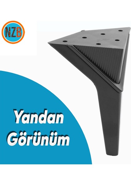 Mobilya Oturma Grubu Kanepe Çekyat Sehpa Tv Ünitesi Koltuk Ayağı Mat Siyah Baza Ayak 16 cm indirimleri