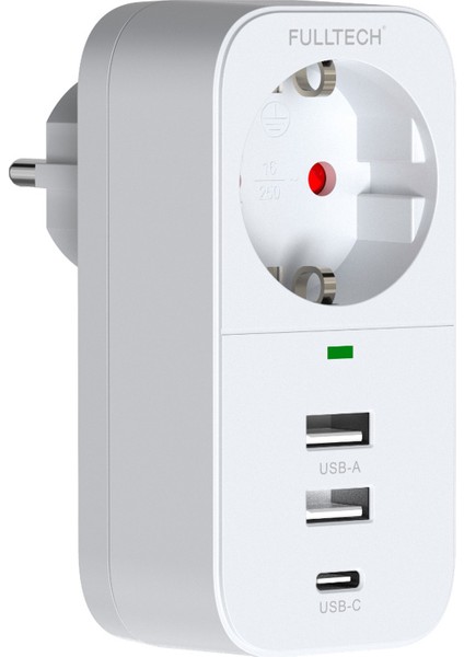 2.4A Çıkışlı 2xusb 1xtype-C Tekli Priz Ftr-17