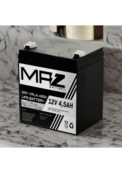 12 Volt 4.5 Amper (Ah) Kuru Agm Vrla Akü (Yeni Üretim) modelleri