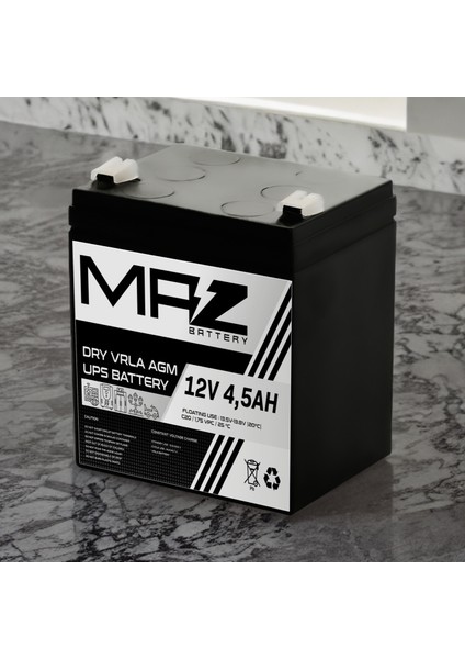 12 Volt 4.5 Amper (Ah) Kuru Agm Vrla Akü (Yeni Üretim) fırsatları