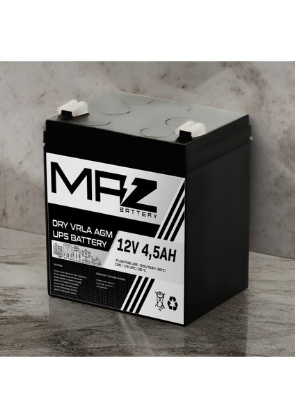 12 Volt 4.5 Amper (Ah) Kuru Agm Vrla Akü (Yeni Üretim) indirimleri