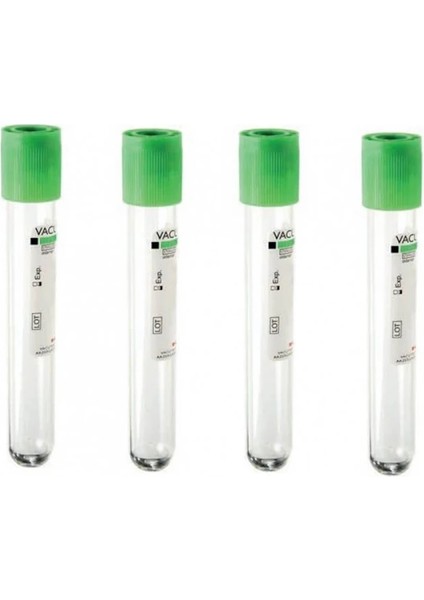 Yeşil Kapak Lityum Heparin Kan Alma Tüpü 9 Ml-16x100 mm