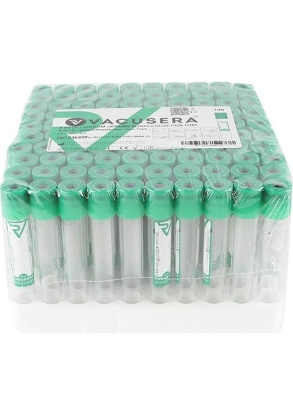 Yeşil Kapak Lityum Heparin Kan Alma Tüpü 9 Ml-16x100 mm