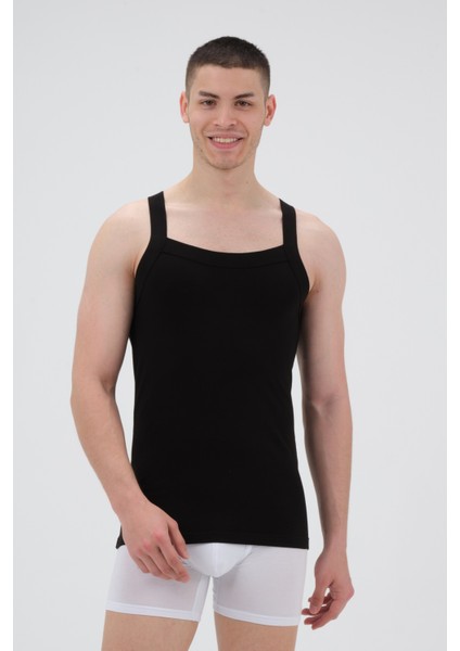 Erkek Pamuklu Süprem Penye Slim Fit Sporcu Likralı Atlet 6'lı -1007