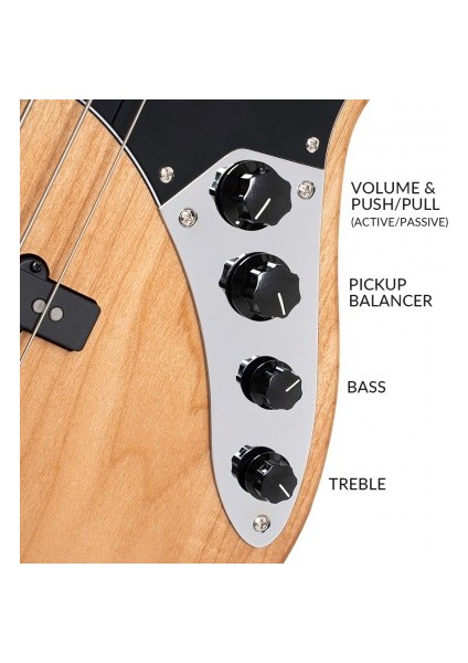GB64JJNAT 4 Telli Naturel Bas Gitar