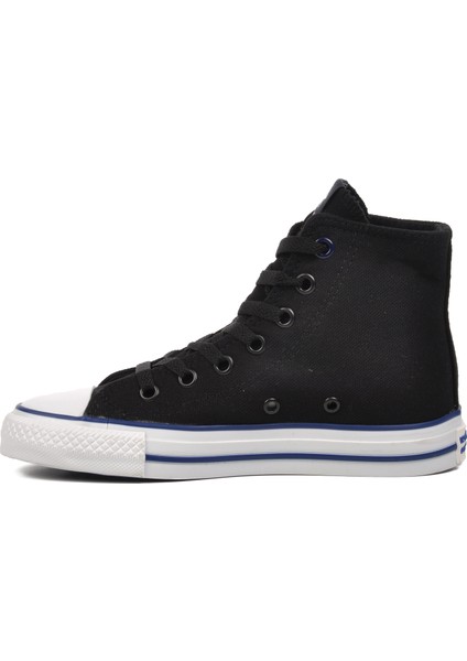 PO-30085 Siyah-Beyaz Unisex Hi Sneaker