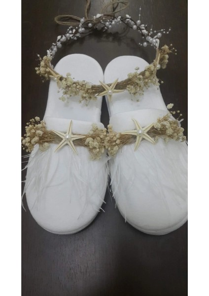 Hüner Aksesuar Deniz Yıldızı Anne Terlik ve Taç Lohusa Seti