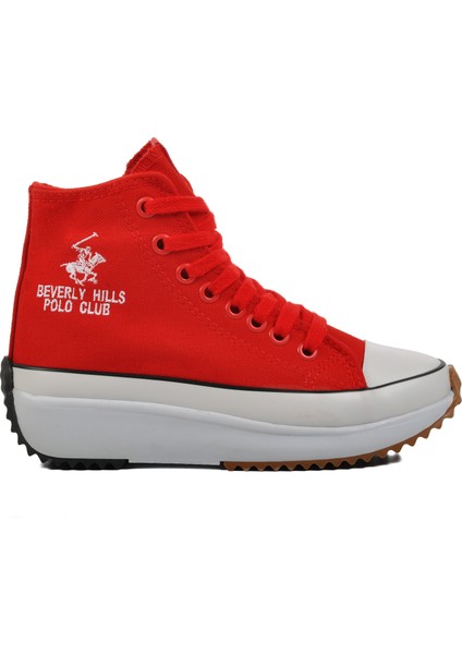 PO-30100 Kırmızı Unisex Hi Sneaker