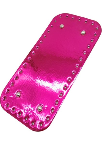 Parlak Rugan Deri 25X12 cm Dikdörtgen Çanta Tabanı Fuşya Renk Gümüş Metalli fiyatları