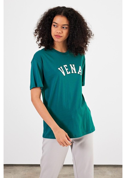 Kadın Vena Jeans Orman Baskılı Bisiklet Yaka Regular Fit T-Shirt fiyatları