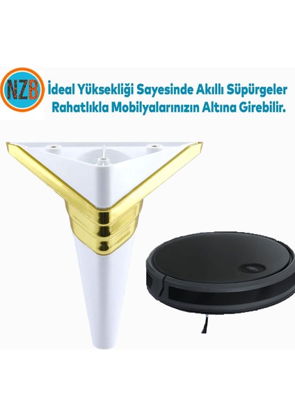 Mobilya Grubu Kanepe Sehpa Tv Ünitesi Koltuk Ayağı 14 cm Beyaz Altın Baza Ayak modelleri