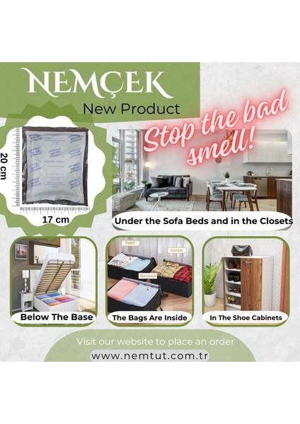 Nemçek Nem Alıcı  Rutubet ve Küf Önleyici (1 Paket)