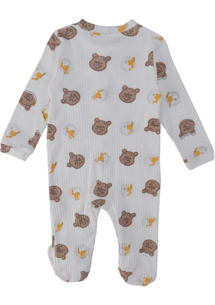 Unisex Bebek Winie The Pooh Baskılı Şapkalı Çıtçıtlı Patikli Tulum fiyatları