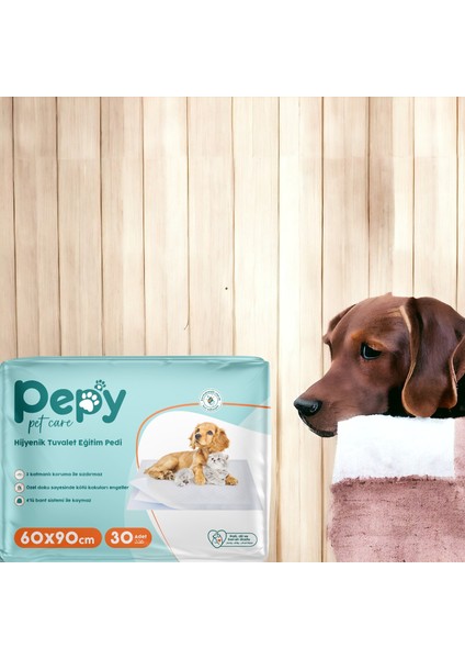 Pepy Pet Care Pepy 60X90 cm Hijyenik Tuvalet Eğitim Pedi 30'lu 1 Paket 30 Adet