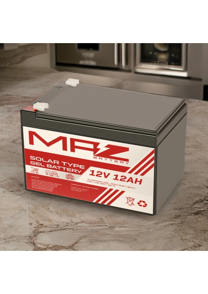 12 Volt 12 Amper Solar Jel Akü 12V 12AH (Yeni Üretim) fiyatları