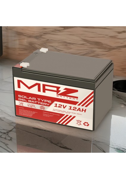 12 Volt 12 Amper Solar Jel Akü 12V 12AH (Yeni Üretim) modelleri