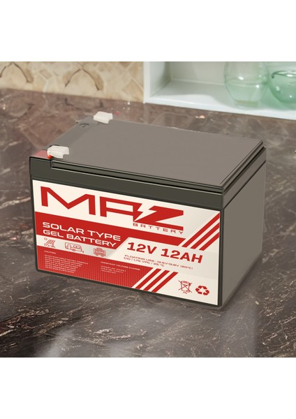 12 Volt 12 Amper Solar Jel Akü 12V 12AH (Yeni Üretim) fırsatları