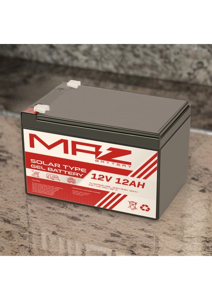 12 Volt 12 Amper Solar Jel Akü 12V 12AH (Yeni Üretim) indirimleri