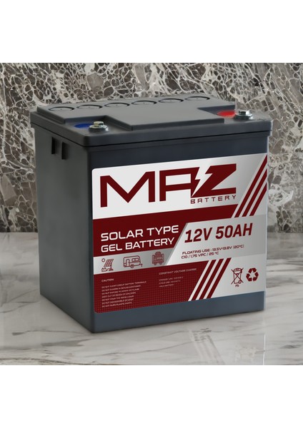 12 Volt 50 Amper Solar Jel Akü 12V 50AH (Yeni Üretim) fırsatları