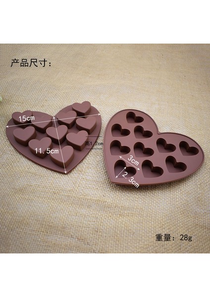 10 Küçük Kalp Silikon Kek Pişirme Kalıbı (Yurt Dışından) fiyatları
