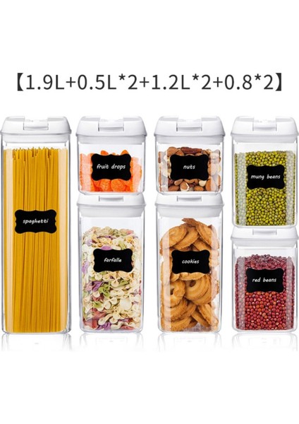 Yedi Şeffaf Depolama Tankından Oluşan Set (Yurt Dışından)