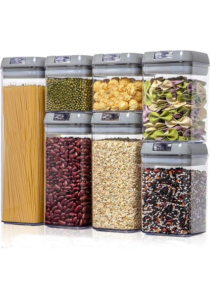 Yedi Şeffaf Depolama Tankından Oluşan Set (Yurt Dışından)