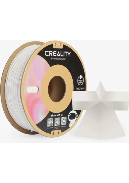 Cr-Pla Mat Alçı Beyazı 1.75MM Pla 3D Baskı Filamenti 1kg