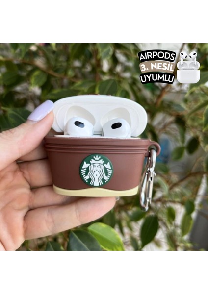 2'li Set - 3.nesil Uyumlu Kahverengi Starbucks ve Kurabiye ve Ayıcık Ikili Kulaklık Kılıfı Seti fiyatları