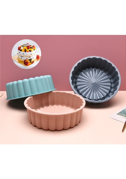 Pileli Yuvarlak Silikon Kek Kalıbı (Yurt Dışından) modelleri